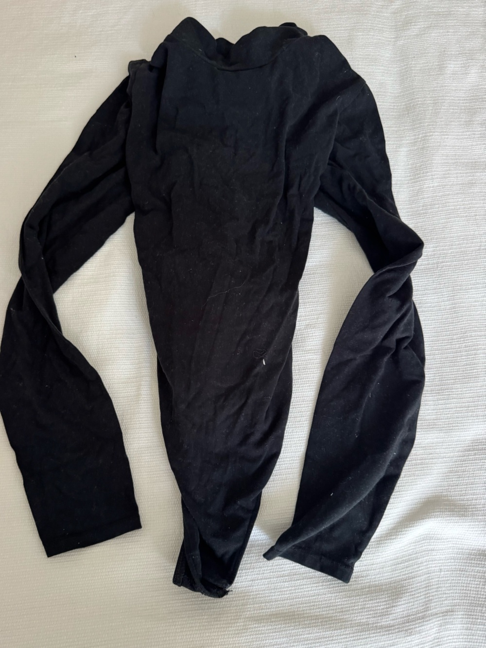 Free People Black Long Sleeve Bodysuit with Scarf Tie Back details
